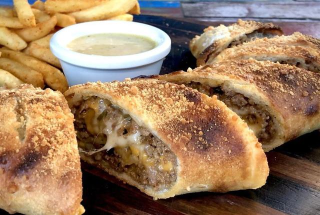 Cheeseburger Stromboli 
